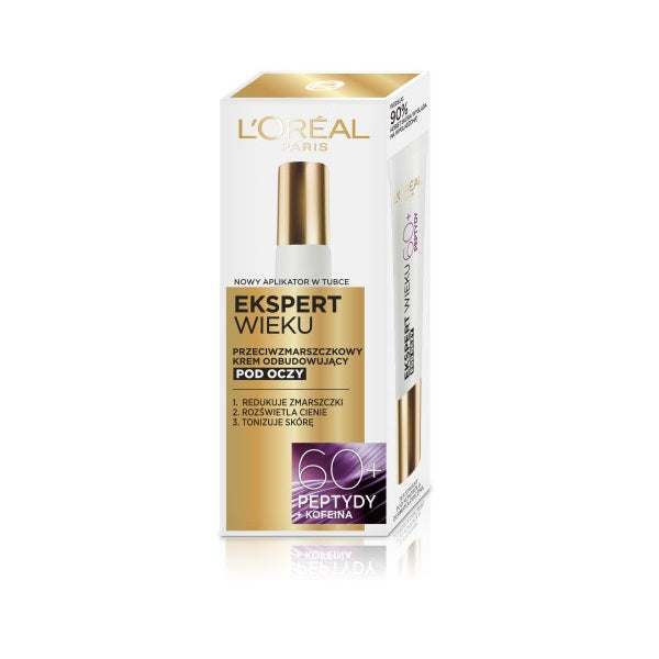 L'Oreal Paris Ekspert Wieku 60+ przeciwzmarszczkowy krem odbudowujący pod oczy 15ml