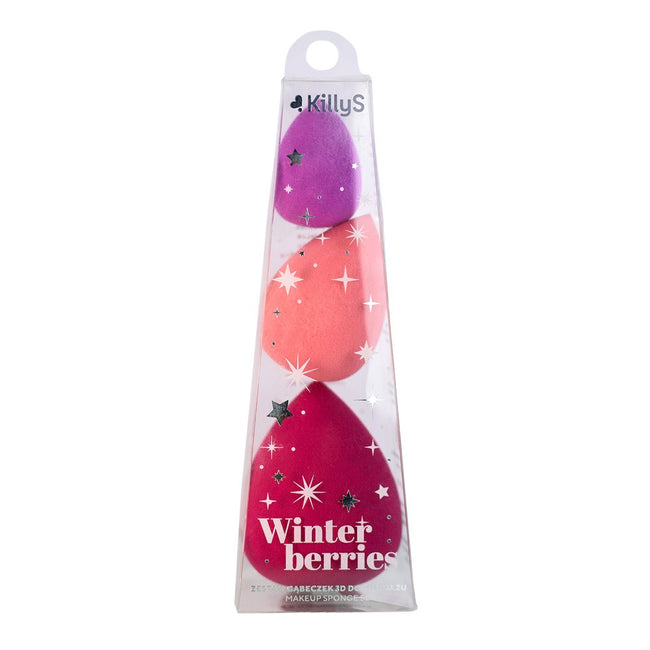KillyS Winter Berries zestaw gąbeczek do makijażu 3szt.