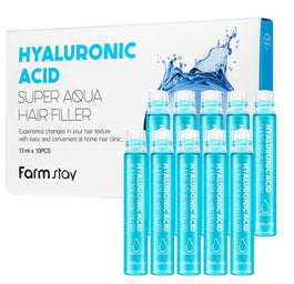 FarmStay Hyaluronic Acid Super Aqua Hair Filler nawilżające ampułki do włosów 10x13ml