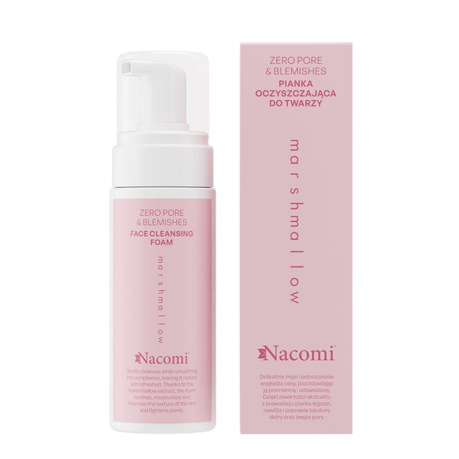 Nacomi Zero Pore & Blemishes oczyszczająca pianka do twarzy Marshmallow 150ml