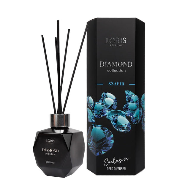 LORIS Diamond Exclusive Reed Diffuser dyfuzor zapachowy z patyczkami Szafir 110ml