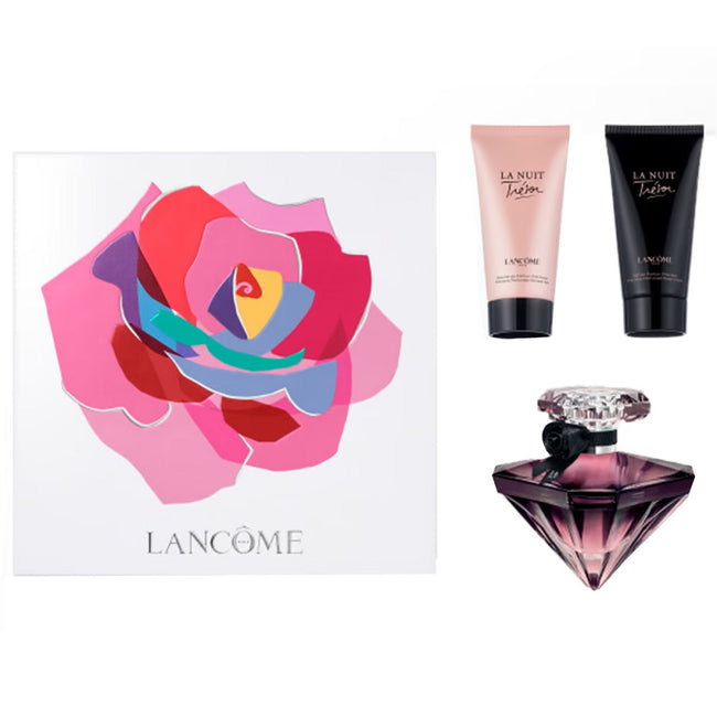 Lancome La Nuit Tresor zestaw woda perfumowana spray 50ml + balsam do ciała 50ml + żel pod prysznic 50ml