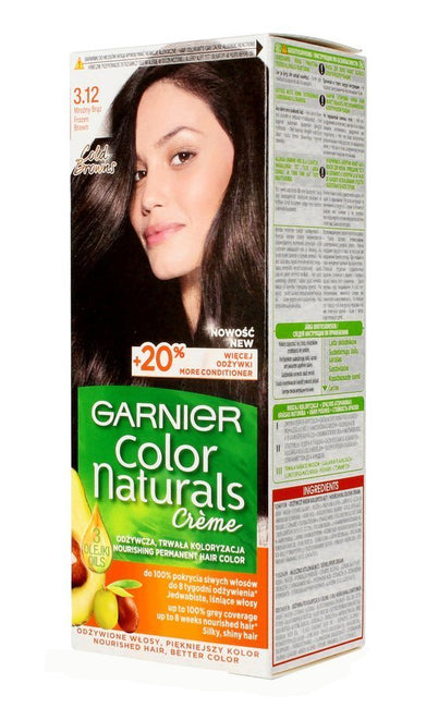 Garnier Color Naturals Creme krem koloryzujący do włosów 3.12 Mroźny Brąz