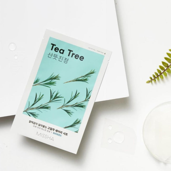 Missha Airy Fit Sheet Mask łagodząca maseczka w płachcie z ekstraktem z drzewa herbacianego Tea Tree 19ml