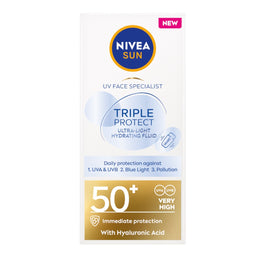 Nivea Sun Triple Protect fluid do twarzy SPF50+ 40ml