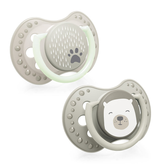 LOVI Smoczek silikonowy dynamiczny 6-18m Buddy Bear 2szt