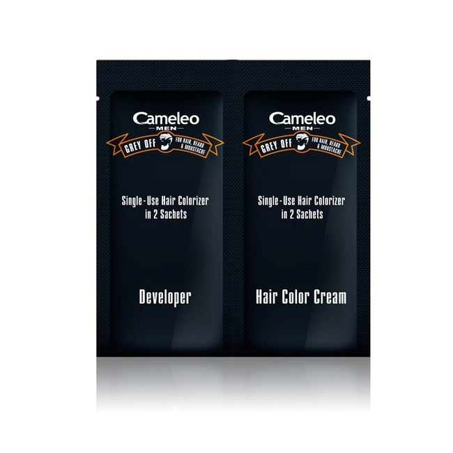 Cameleo Men Grey Off farba do włosów i brody w saszetce 3.0 Ciemny Brąz 2x15ml