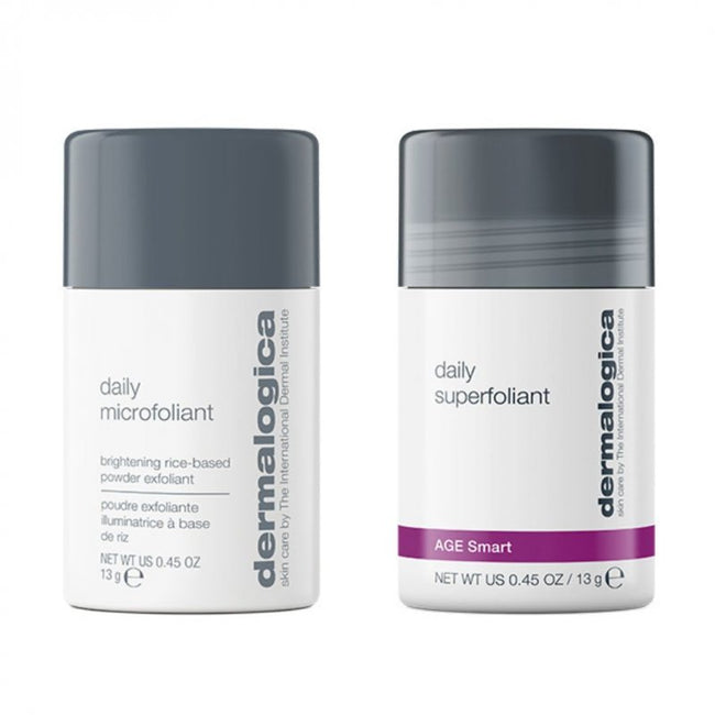Dermalogica The Powder Exfoliant Duo Set zestaw enzymatyczny puder ryżowy 13g + wysoce aktywny puder złuszczający 13g