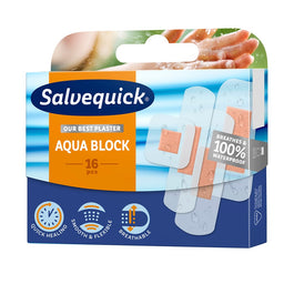 Salvequick Aqua Block wodoodporne plastry opatrunkowe 16szt.