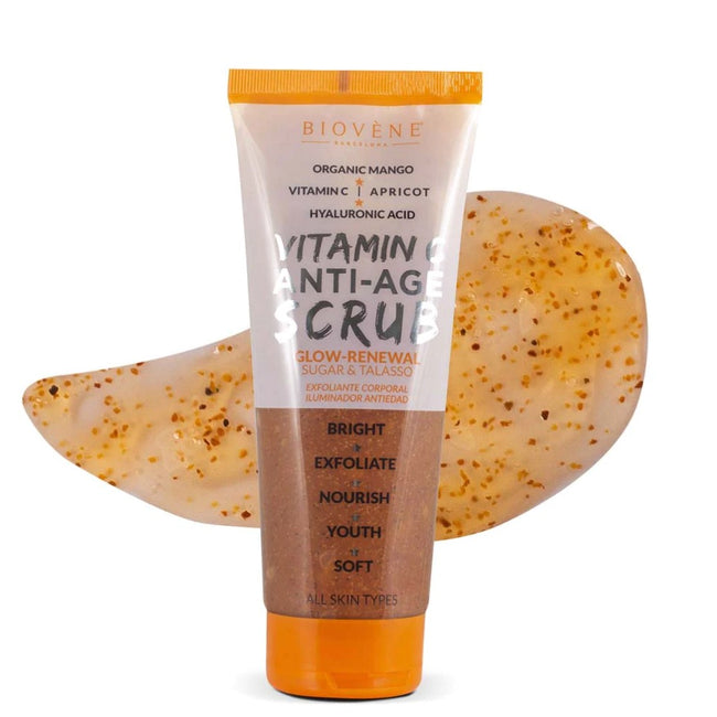 Biovene Vitamin C Anti-Age Scrub peeling do ciała z organicznym cukrem z mango i talasso 200ml