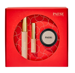 Paese Eyegasm Set zestaw tusz do rzęs z odżywką 8ml + płynny eyeliner z odżywką 4ml + perłowy cień do powiek 09 2g