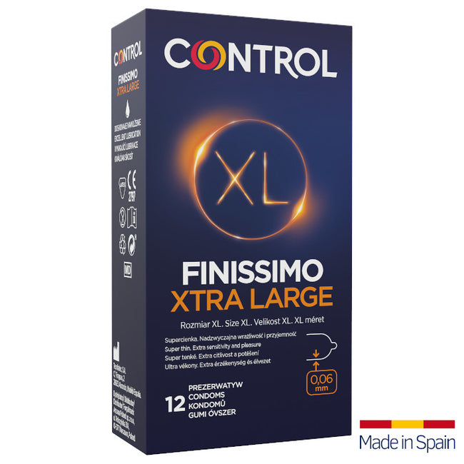 Control Finissimo Xtra Large bardzo cienkie prezerwatywy z naturalnego lateksu w rozmiarze XL 12szt.