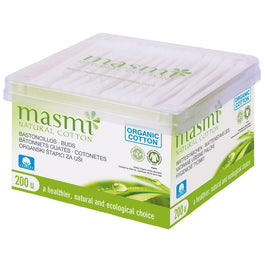 Masmi Natural Cotton patyczki higieniczne do uszu z organicznej bawełny 200szt