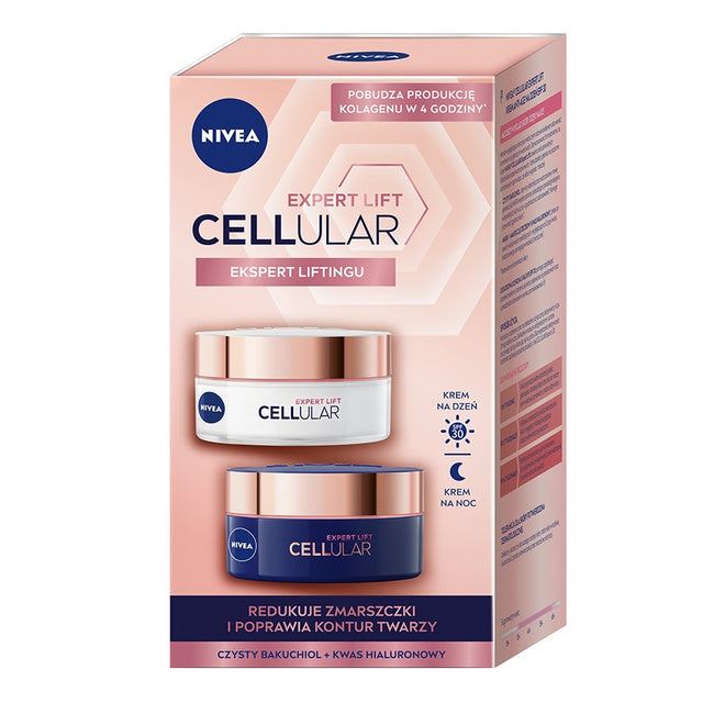 Nivea Cellular Expert Lift zestaw krem anti-age na dzień SPF30 50ml + krem anti-age na noc 50ml