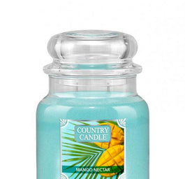Country Candle Średnia świeca zapachowa z dwoma knotami Mango Nectar 453g