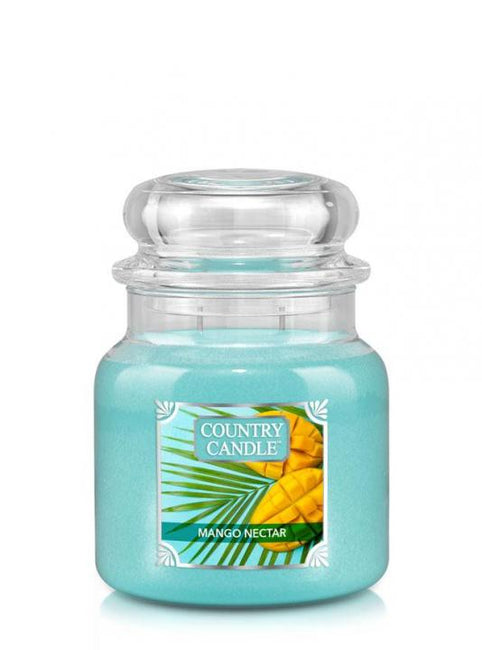 Country Candle Średnia świeca zapachowa z dwoma knotami Mango Nectar 453g