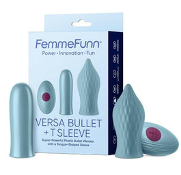 FemmeFunn Versa Bullet With T Sleeve wibrator z nakładką Light Blue