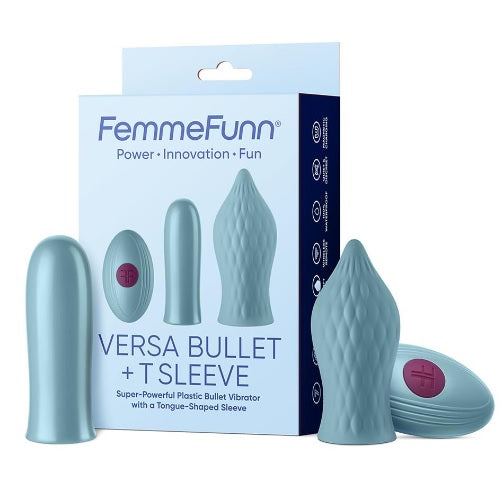 FemmeFunn Versa Bullet With T Sleeve wibrator z nakładką Light Blue