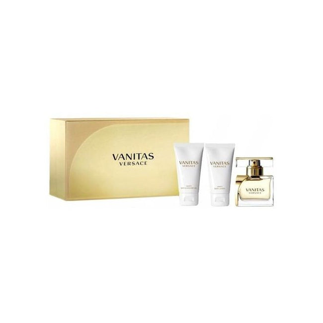 Versace Vanitas zestaw woda perfumowana spray 50ml + balsam do ciała 50ml + żel pod prysznic 50ml