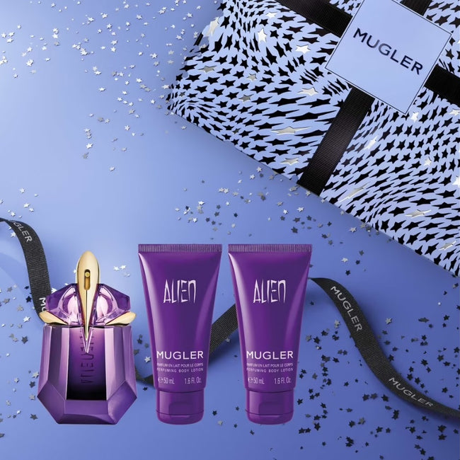 Thierry Mugler Alien zestaw woda perfumowana spray 30ml + balsam do ciała 2x50ml
