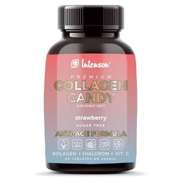 Intenson Collagen Candy suplement diety o smaku truskawkowym 60 tabletek do ssania