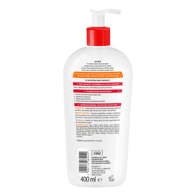 AA Help płyn 2w1 Shower & Bath łagodząco-ochronny 400ml