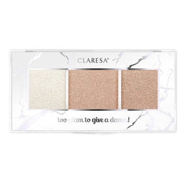 Claresa Too Glam To Give A Damn paleta rozświetlaczy 11 Rosy Glow 12.5g