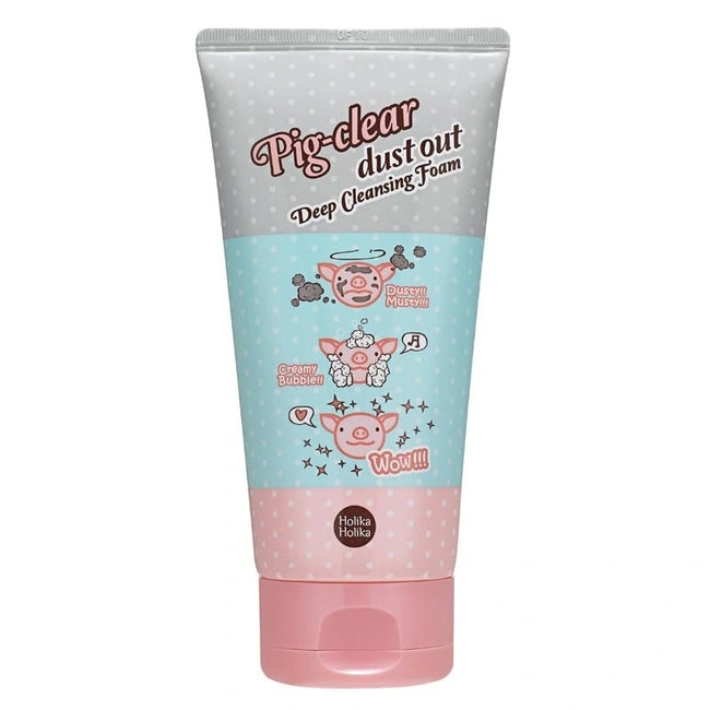HOLIKA HOLIKA Pig Clear Dust Out Deep Cleansing Foam głęboko oczyszczająca kremowa pianka do mycia twarzy 150ml