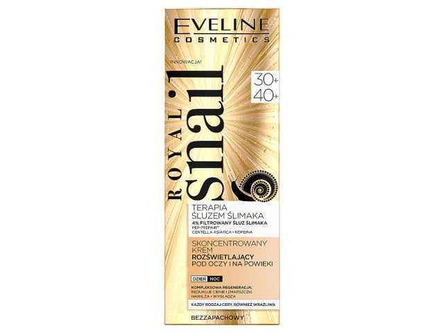 Eveline Cosmetics Royal Snail 30+/40+ skoncentrowany krem rozświetlający pod oczy i na powieki 20ml