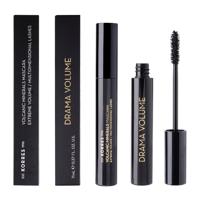 Korres Volcanic Minerals Drama Volume Mascara pogrubiający tusz do rzęs 01 Black 8ml
