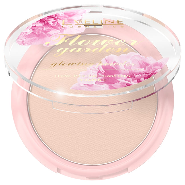 Eveline Cosmetics Flower Garden prasowany puder rozświetlający 8g