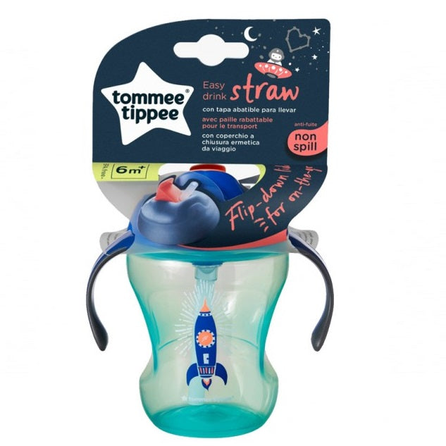 Tommee Tippee Straw Cup kubek niekapek ze słomką 6m+ Boy 230ml