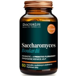 Doctor Life Saccharomyces Boulardii suplement diety wspierający jelita 60 kapsułek