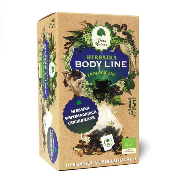 Dary Natury Herbatka Ekologiczna Body Line herbatka wspomagająca odchudzanie w piramidkach 15x2g