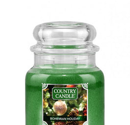 Country Candle Średnia świeca zapachowa z dwoma knotami Bohemian Holiday 453g