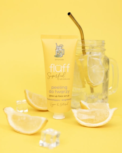 Fluff Glow Up Face Scrub rozświetlający peeling do twarzy Lemoniada 75ml