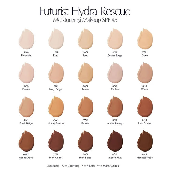 Estée Lauder Futurist Hydra Rescue Moisturizing Makeup SPF45 długotrwały kryjący rozświetlający podkład do twarzy 3C2 Pebble 35ml