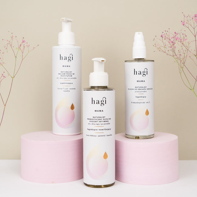 Hagi Mama naturalny balsam przeciw rozstępom dla kobiet od 1 dnia ciąży i po porodzie 200ml