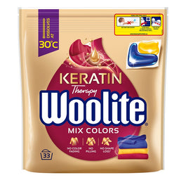 Woolite Keratin Therapy Mix Colors kapsułki do prania ochrona koloru z keratyną 33szt