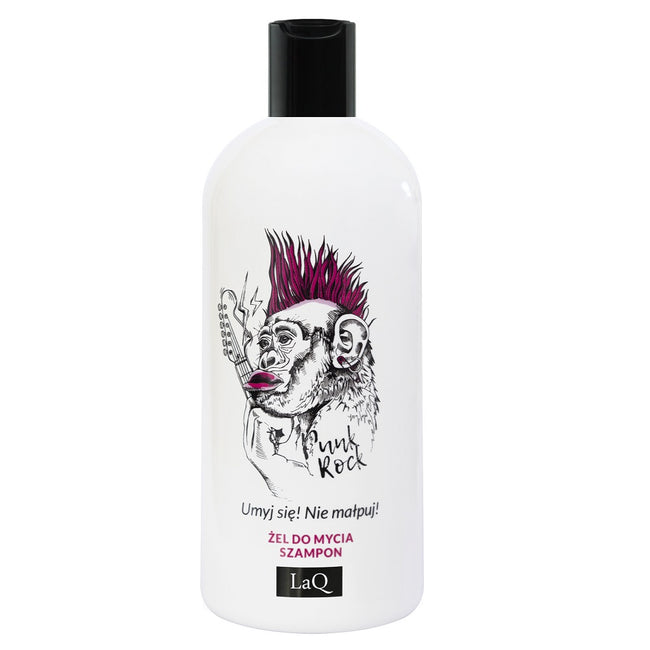 LaQ Żel do mycia ciała i szampon do włosów 2w1 Małpa 300ml