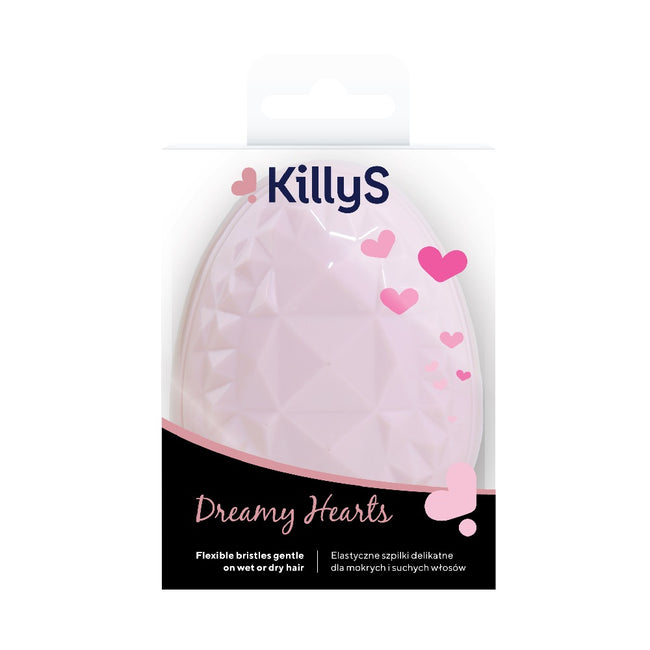 KillyS Dreamy Hearts szczotka do włosów Pudrowy Róż