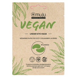 MUJU Vegan Under Eye Mask wegańskie płatki pod oczy z kolagenem i aloesem 30szt