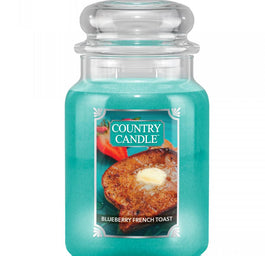 Country Candle Duża świeca zapachowa z dwoma knotami Blueberry French Toast 680g