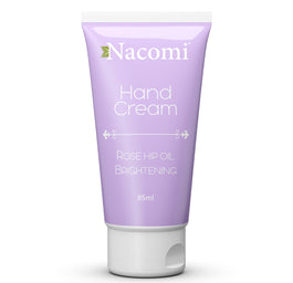 Nacomi Hand Cream Rose Hip Oil Brightening rozjaśniający krem do rąk z olejem z dzikiej róży i olejem ze słodkich migdałów 85ml