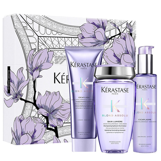 Kerastase Blond Absolu Spring zestaw szampon do włosów 250ml + odżywka do włosów 250ml + serum do włosów 150ml