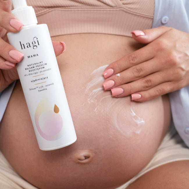 Hagi Mama naturalny balsam przeciw rozstępom dla kobiet od 1 dnia ciąży i po porodzie 200ml