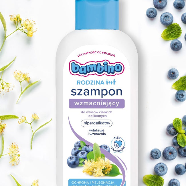 Bambino Rodzina szampon wzmacniający do włosów cienkich i delikatnych 400ml