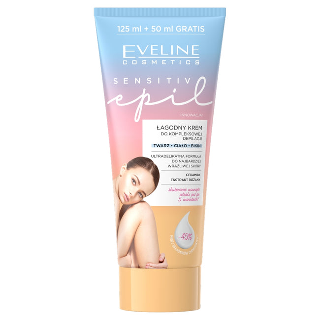Eveline Cosmetics Sensitive Epil łagodny krem do kompleksowej depilacji 175ml