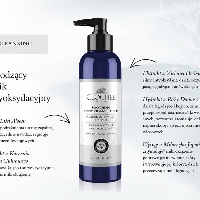 Clochee Łagodzący tonik antyoksydacyjny 250ml