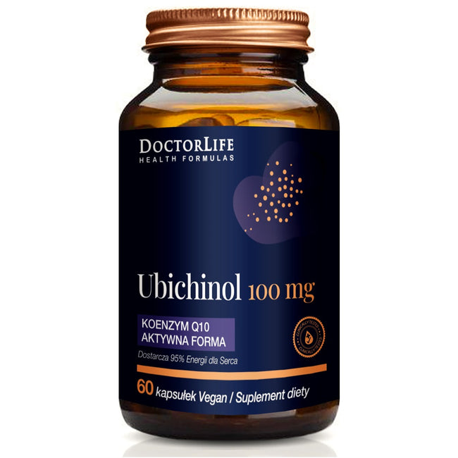 Doctor Life Ubichinol koenzym Q10 aktywna forma 100mg suplement diety 60 kapsułek